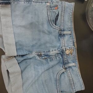 Hudson Jeans Light Blue Cuffed Denim Shorts